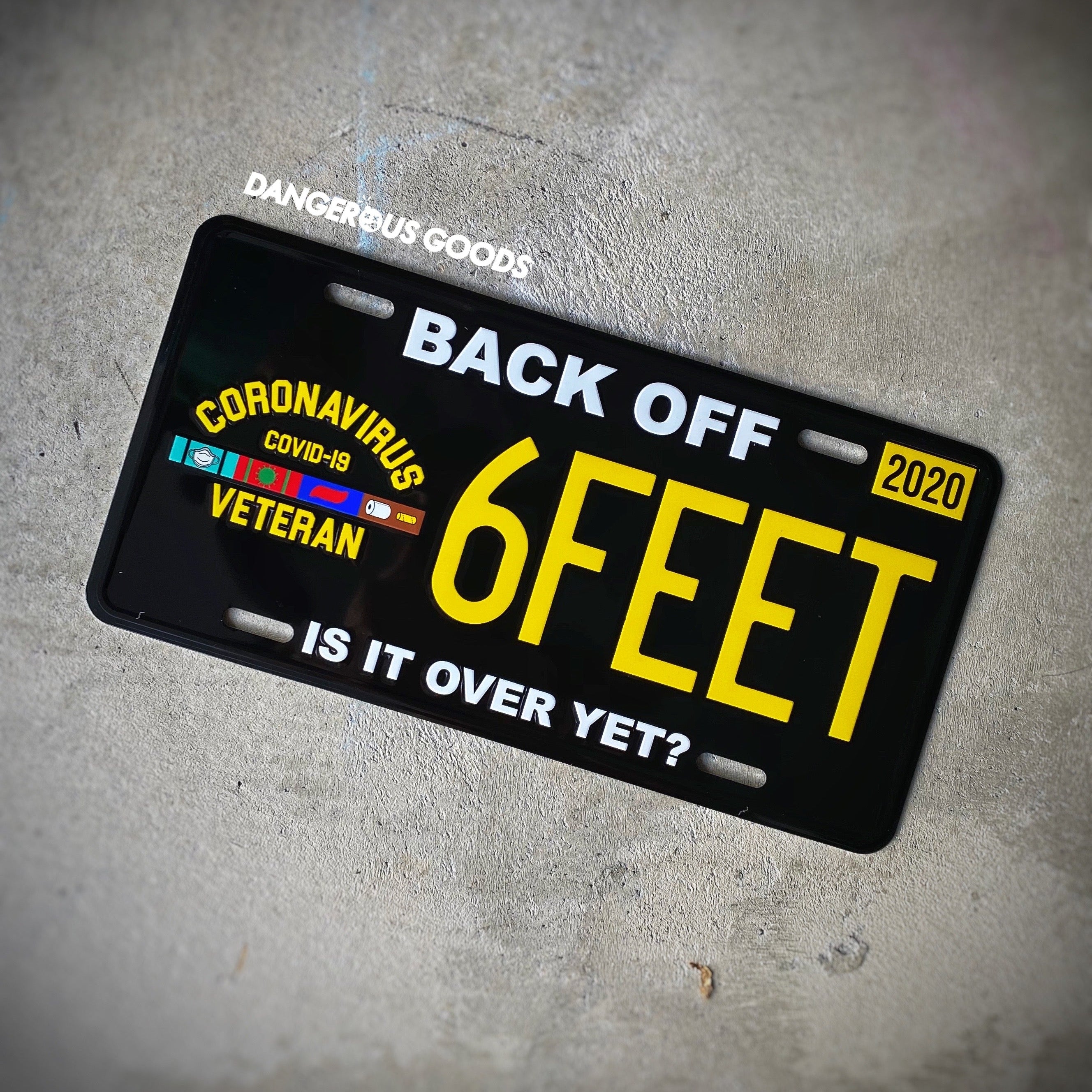 Dangerous Goods® Coronavirus Veteran License Plate