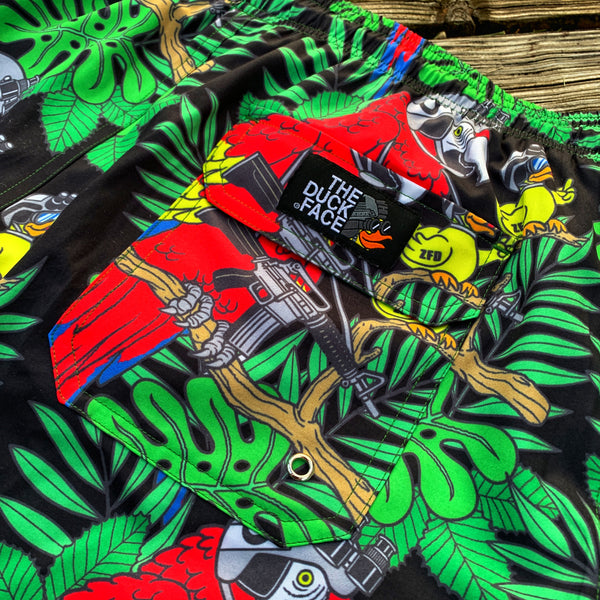 Zero Fucks Duck® X Steve Nazar Aloha Snipers Nest Hawaiian Tactical Duck Shorts