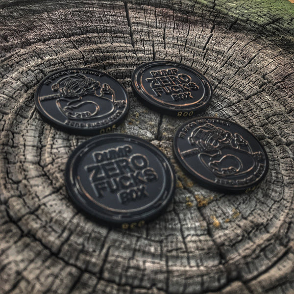 Zero Fucks Duck® Penny Challenge Coin - Black