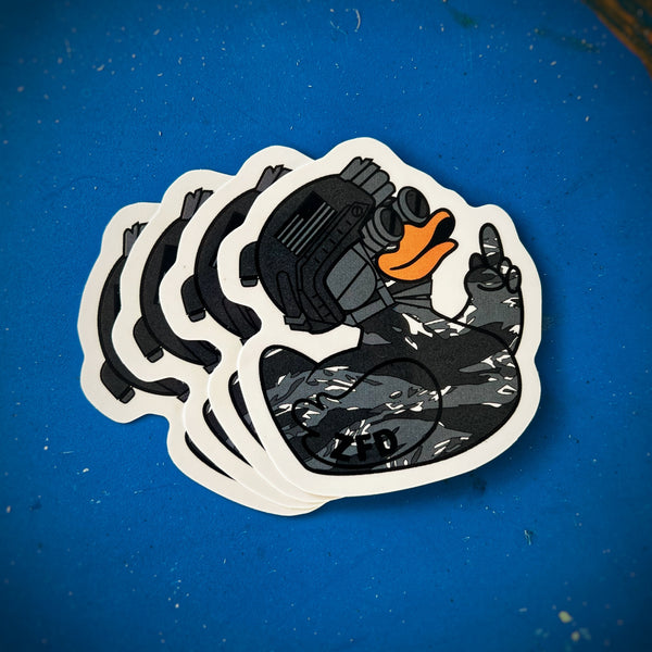Zero Fucks Duck® Classified Tactical Duck Patch Series - 1.6 Tiger Stripe Snow Camo