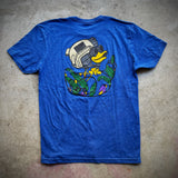 Zero Fucks Duck Magnum Hawaiian T-Shirt - Heather Blue