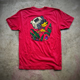 Zero Fucks Duck Magnum Hawaiian T-Shirt - Heather Red