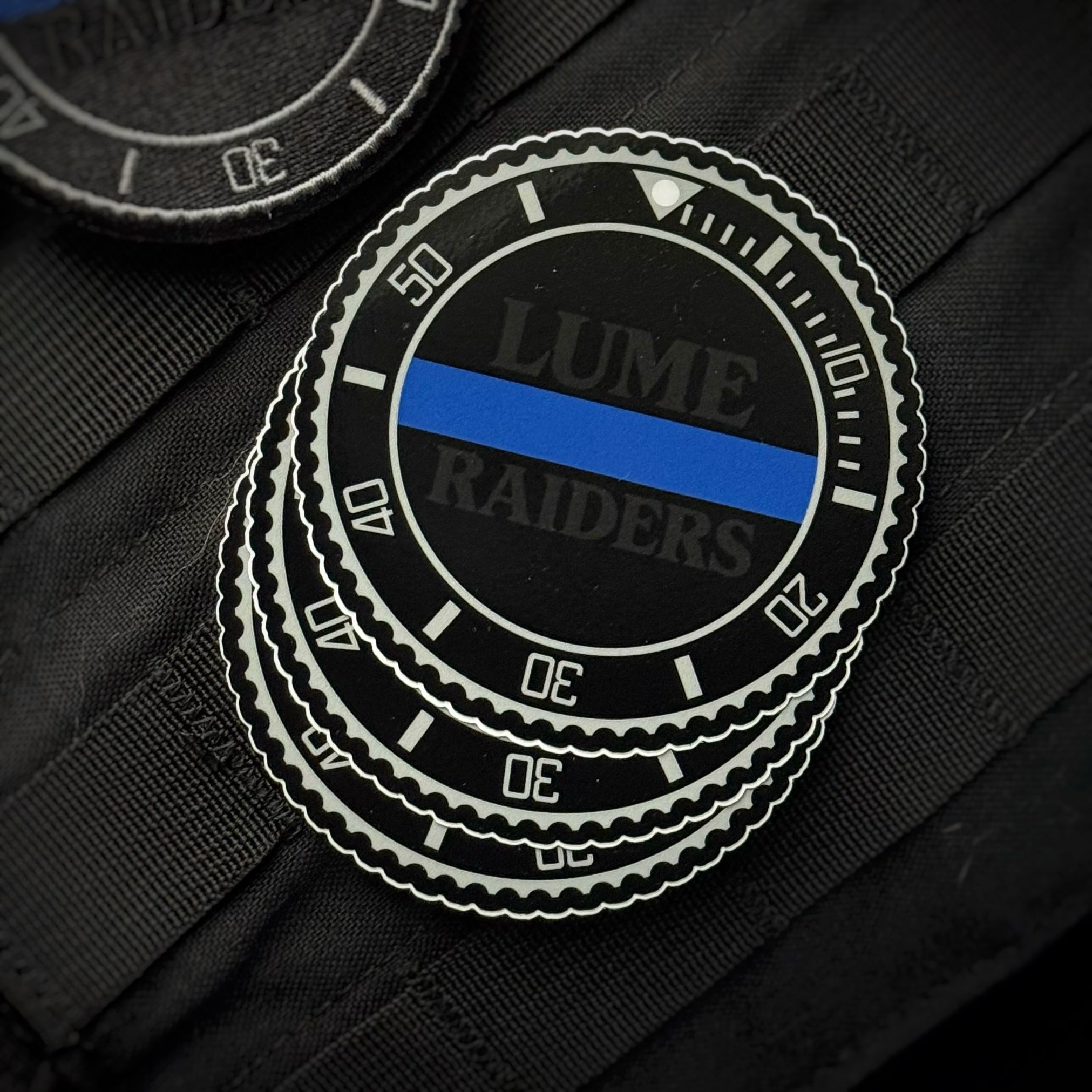 Lume Raiders™ Thin Blue Line Patrol Watch Sticker