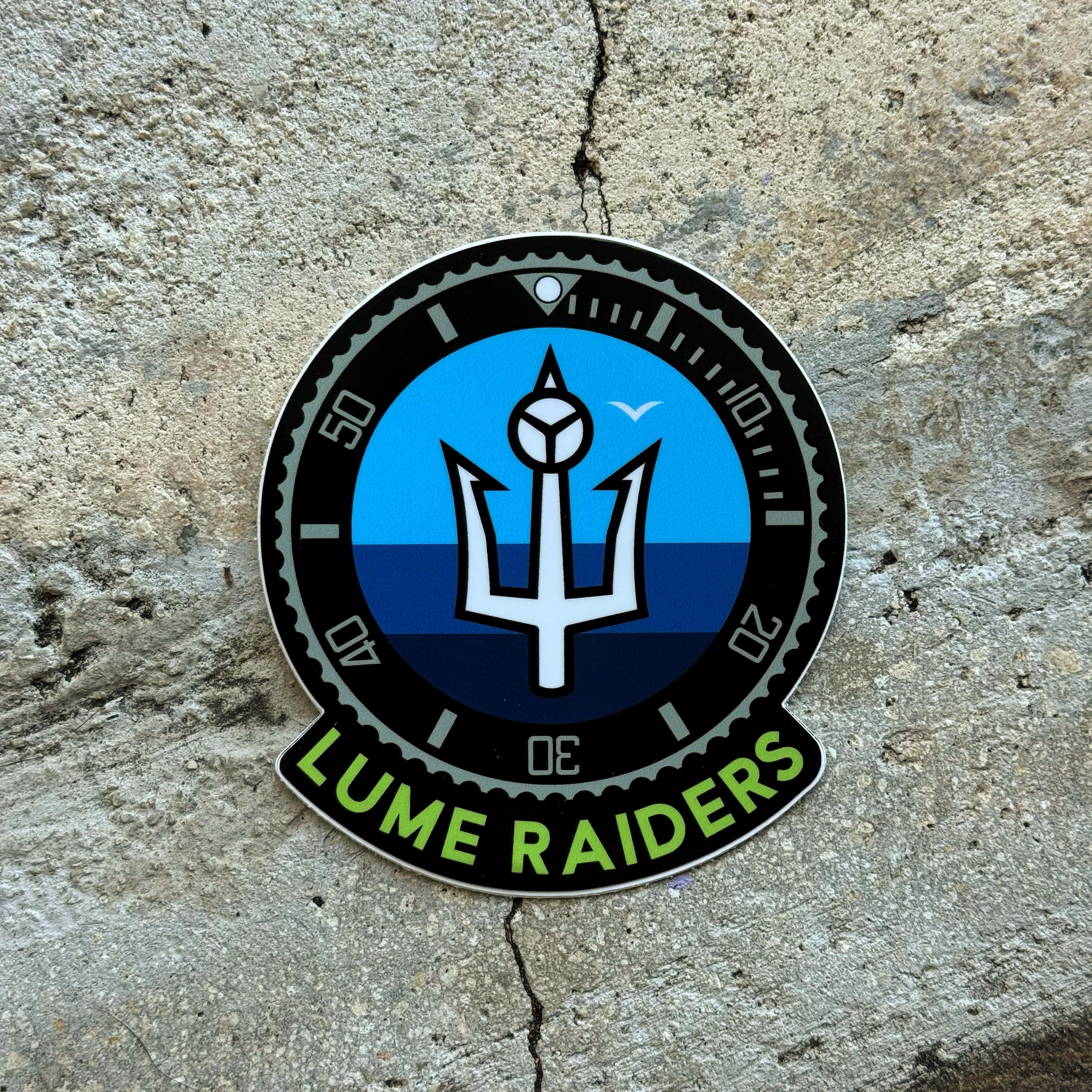 Lume Raiders™ DEEP SEA Trident Teams Sticker