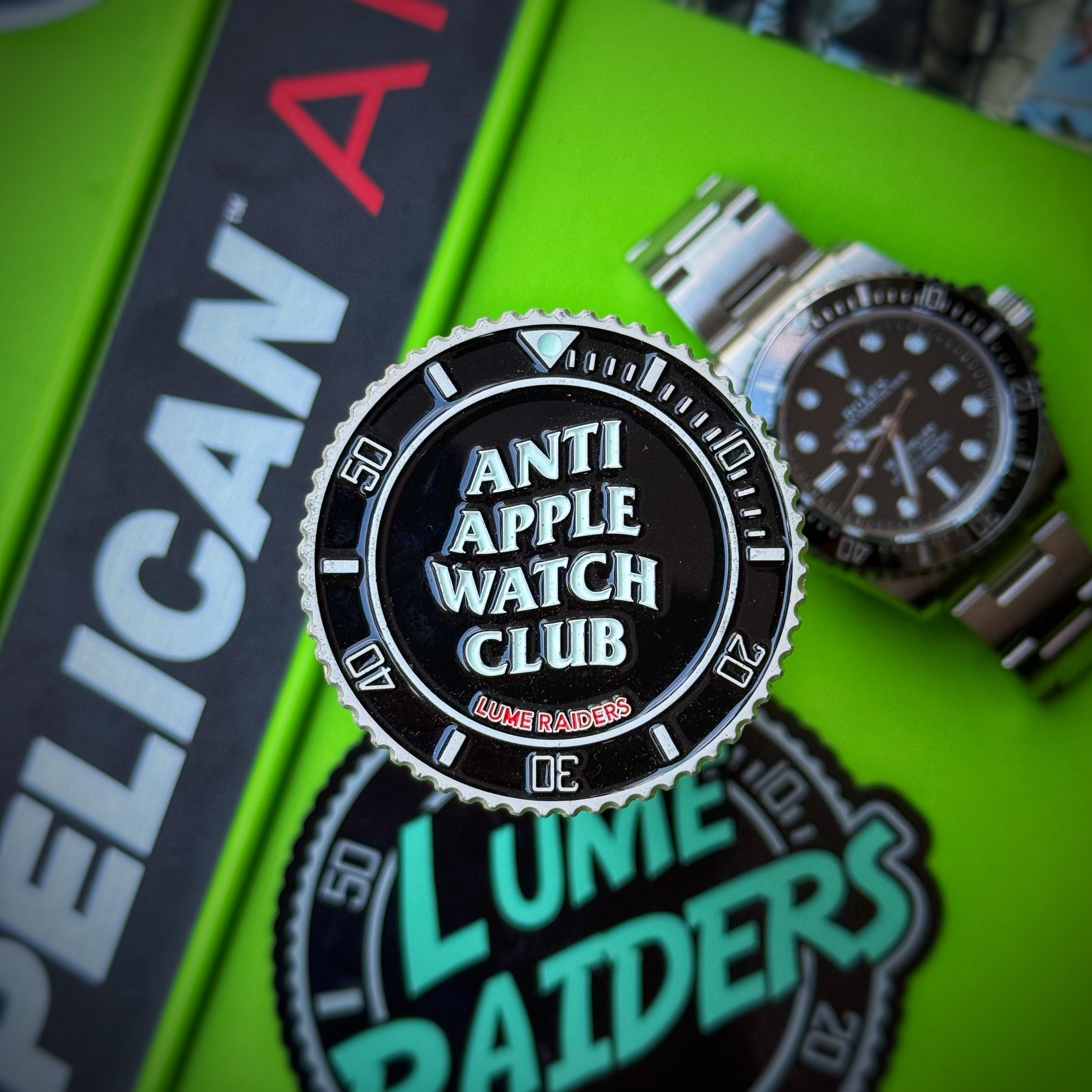Lume Raiders™ Anti Apple Watch Lumed Club Challenge Coin - V2 Panda