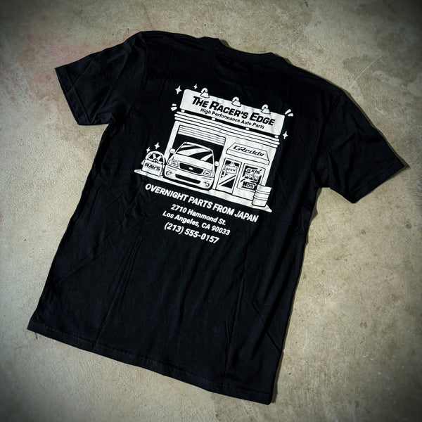 THE RACERS EDGE Garage T-Shirt - Burnout Black