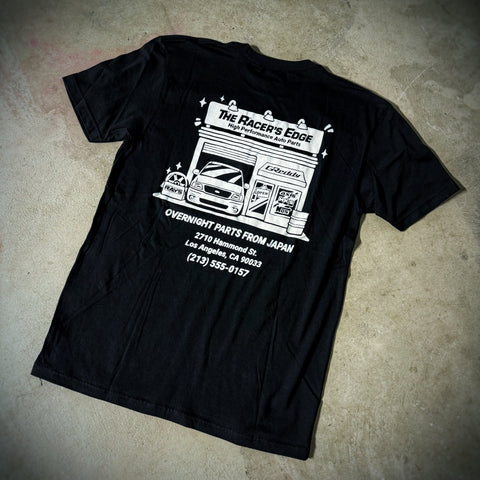 THE RACERS EDGE Garage T-Shirt - Burnout Black