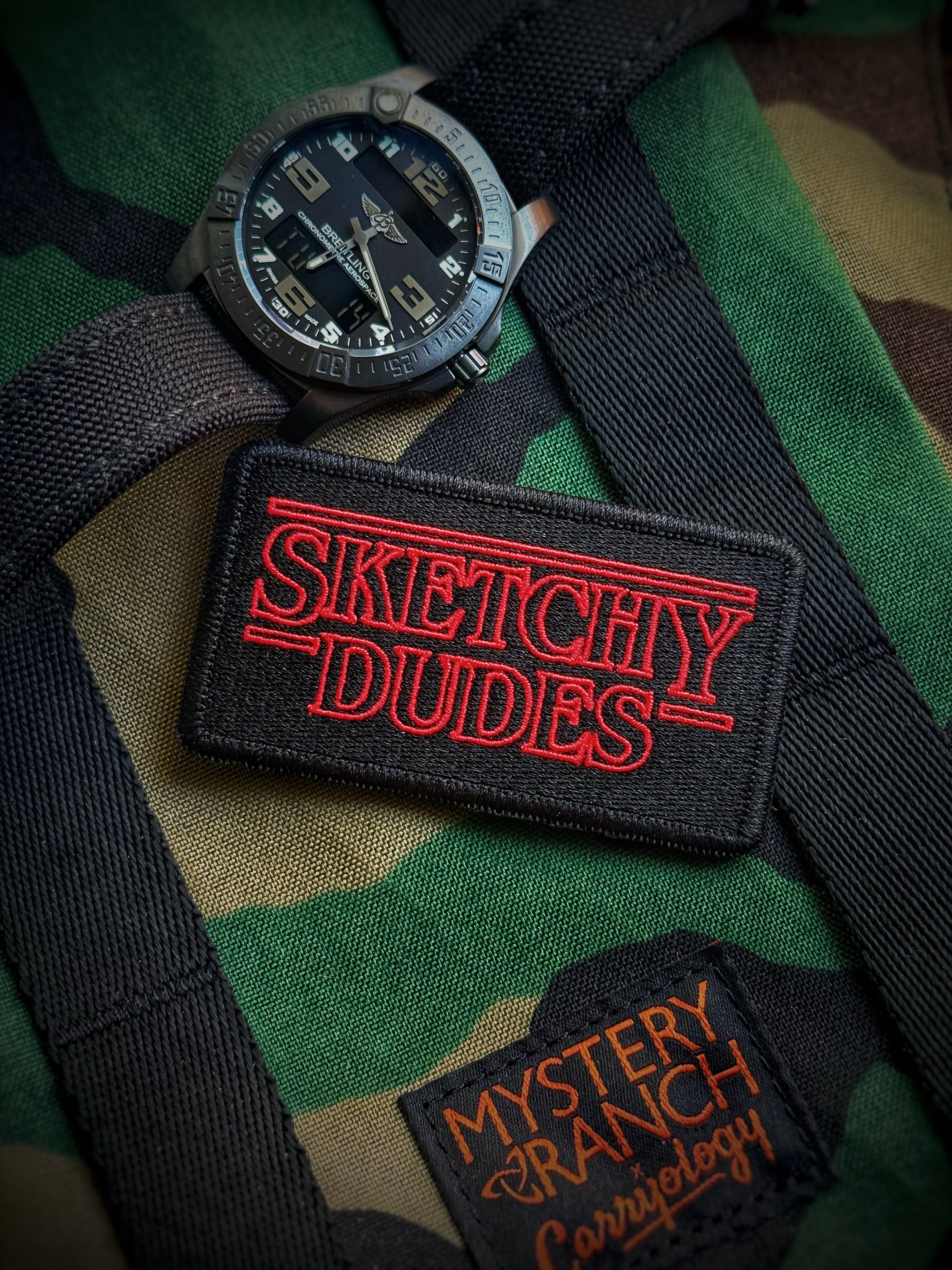 Lume Raiders™ Sketchy Dudes Patch - Black & Red