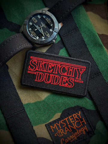 Lume Raiders™ Sketchy Dudes Patch - Black & Red