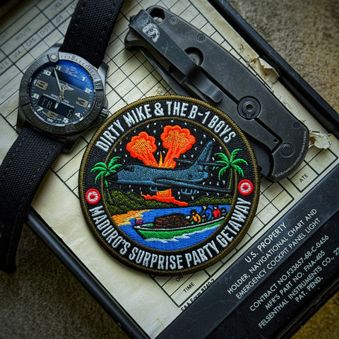 Dangerous Goods® Dirty Mike & the B-1 Boys MADURO’S Surprise Party Squadron Patch