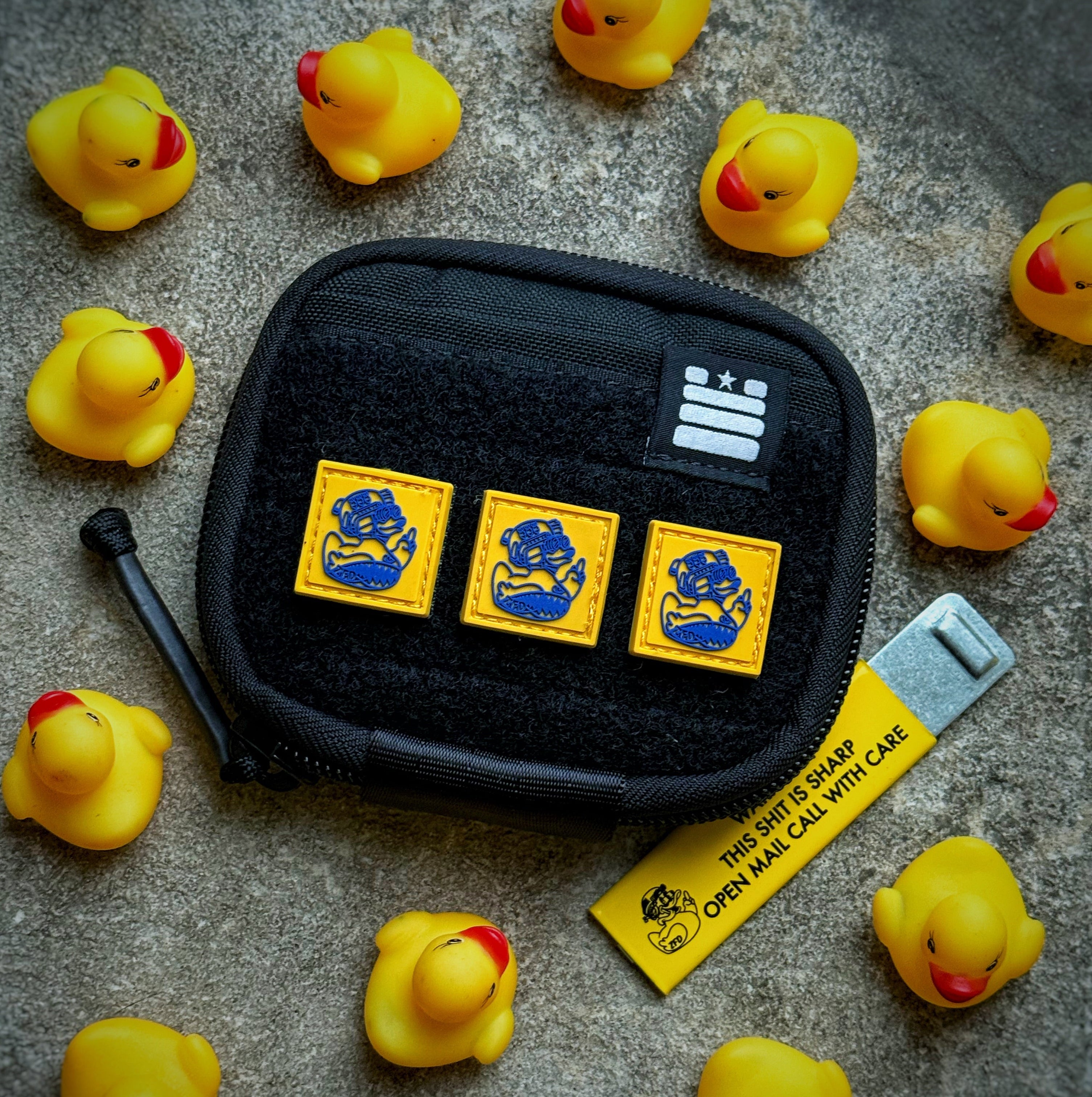 Zero Fucks Duck® Classified Ranger Eye Patch Series - V8 Yellow & Blue