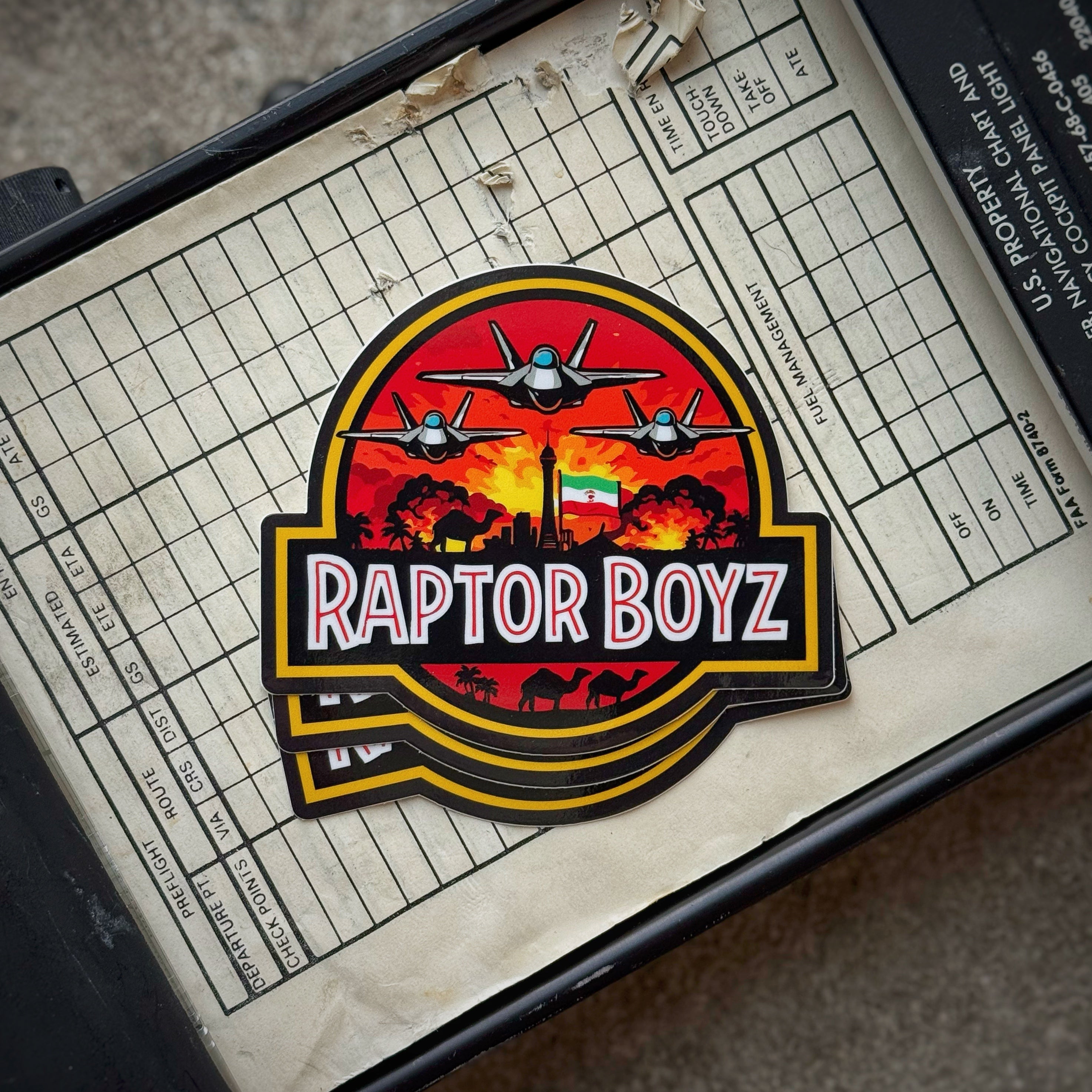 Dept of War Boyz™ F-22 “RAPTOR BOYZ” Operation Epic Fury Squadron Sticker