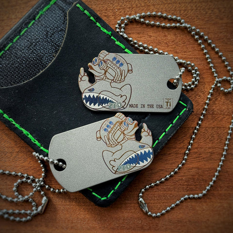ZFD® Classified Flying Tigers Titanium Dog Tag / Zipper Pull