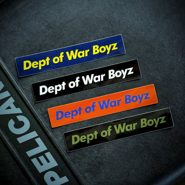 Dept of War Boyz Box Logo Stickers - 4 Colorways