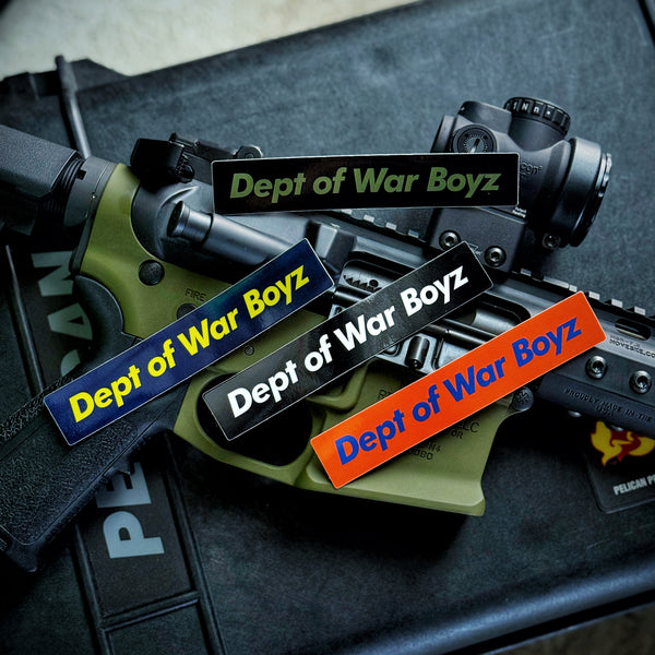 Dept of War Boyz Box Logo Stickers - 4 Colorways