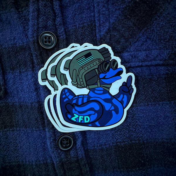 Zero Fucks Duck® Skeleduck V12 Duck Sticker - ABYSS