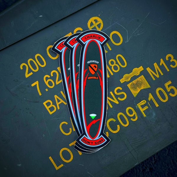 Charlie Don’t Surf Surfboard Sticker