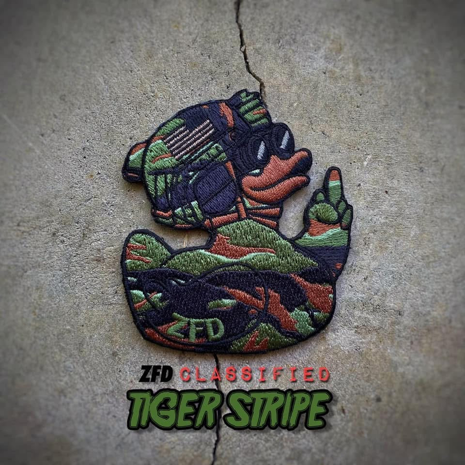 VAULT - Zero Fucks Duck Classified 1.5 Morale Patch - Tiger Stripe