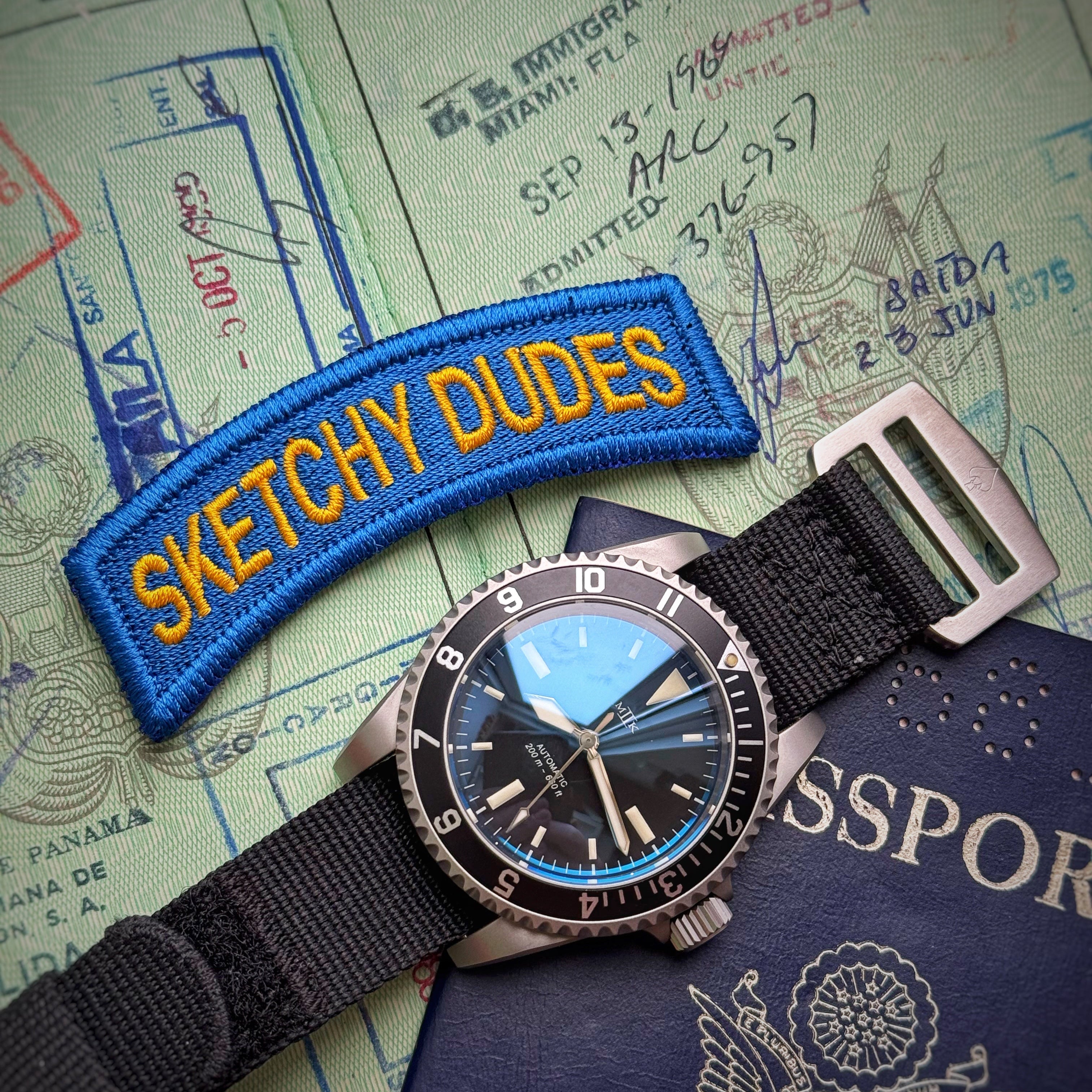 Sketchy Dudes Tab Patch - V3 SF Blue