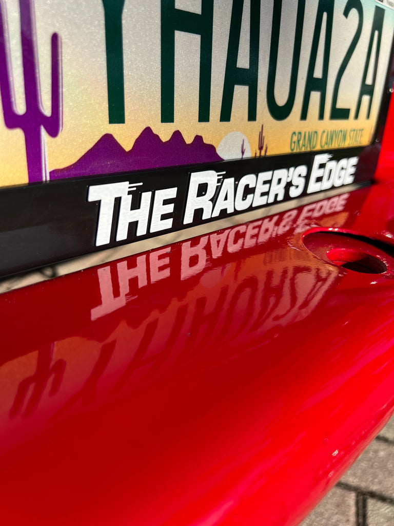 The Racers Edge Print Racers Edge “ Overnight Parts from Japan ” License Plate Frame | DUMP BOX