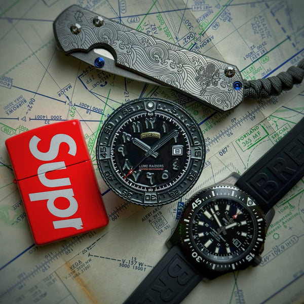 Lume Raiders™ Sketchy Dudes Arabic Dial Lumed Challenge Coin