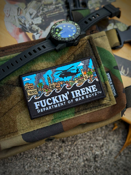 Dept of War Boyz™ Fuckin’ IRENE Black Hawk Patch
