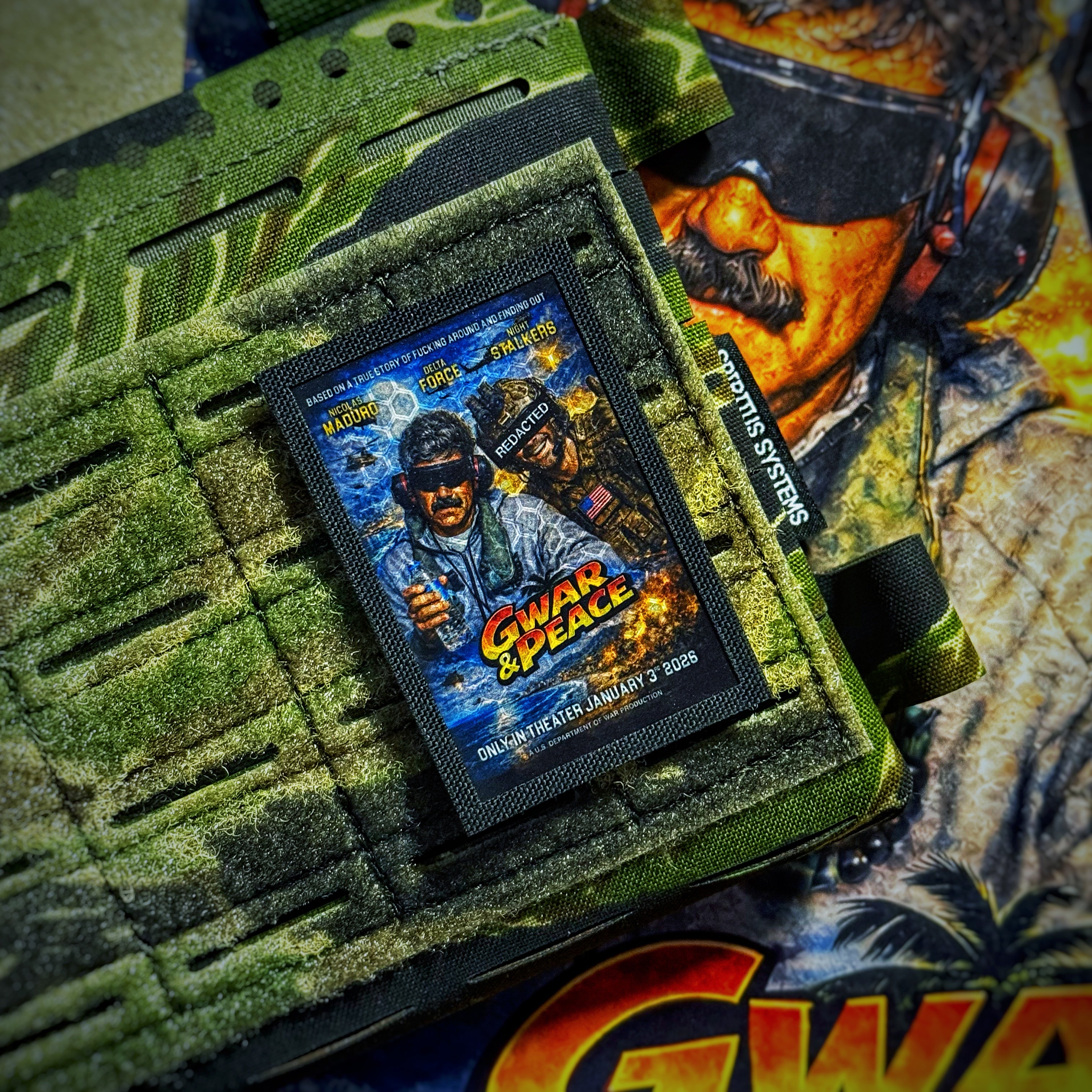 “GWAR & PEACE” Maduro Delta Force Movie Poster Reflective Patch