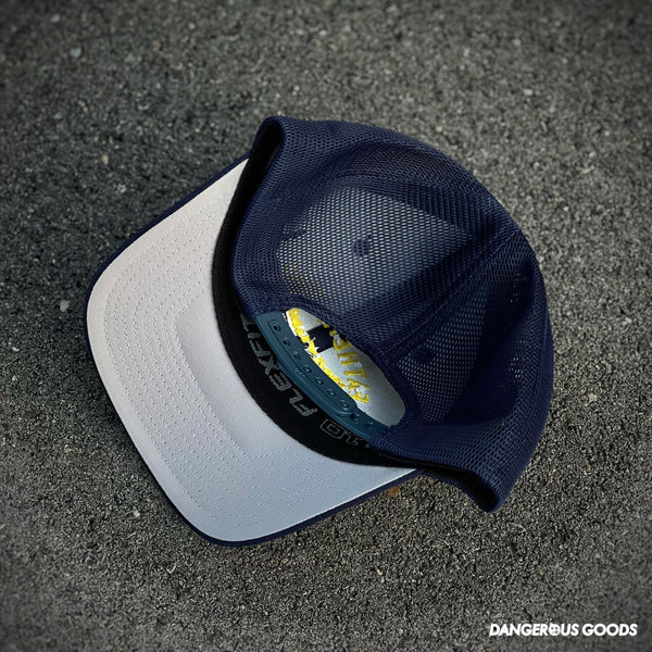 Dangerous Goods® Fatherhood Veteran Trucker Hat - Navy