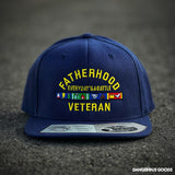 Dangerous Goods Fatherhood Veteran Snapback Hat - Navy