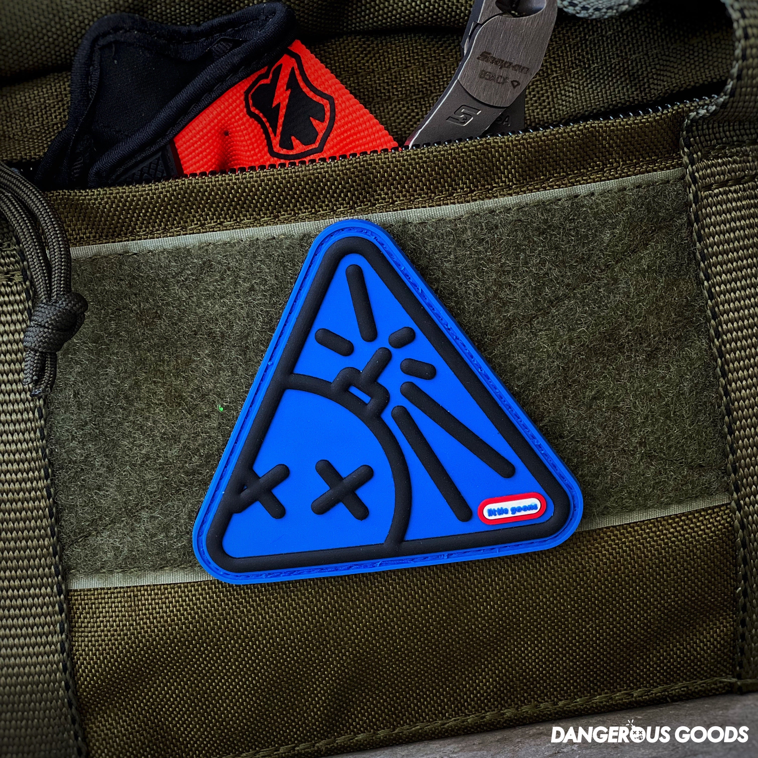 Dangerous Goods® Little Goons Ordnance Division Placard PVC Patch - V1 Blue