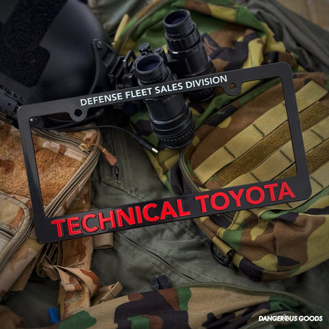 New - TECHNICAL YOTA ‘Defense Fleet Sales Division’ License Plate Frame
