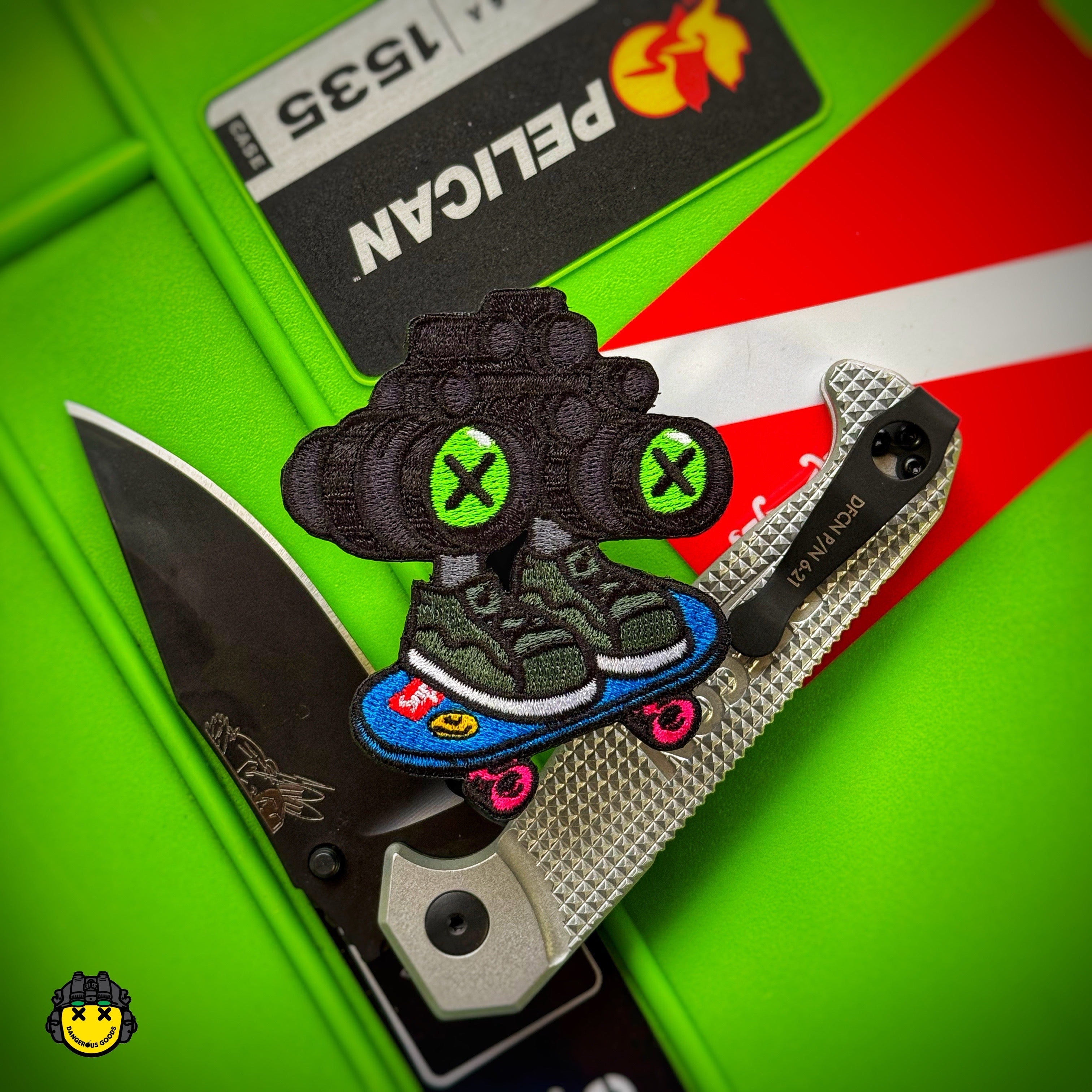 Dangerous Goods® SPECX Night Vision Goggles Mascot Patch - V1 Blue Board