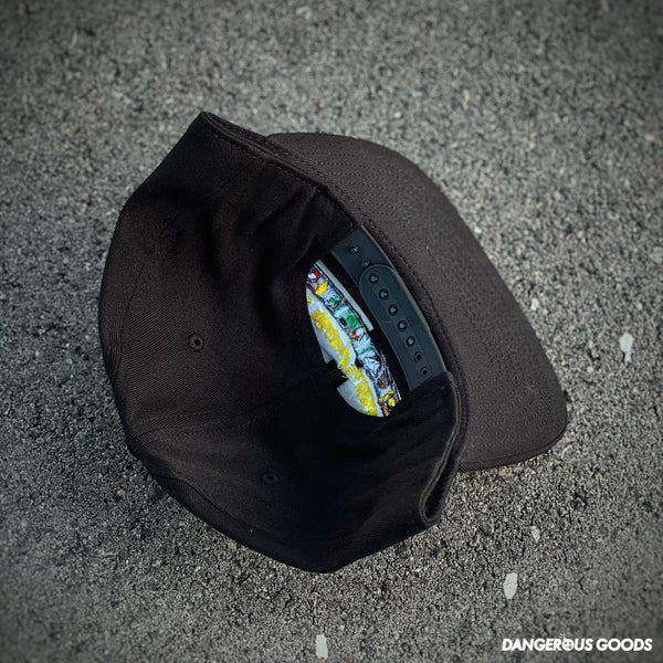 Dangerous Goods Fatherhood Veteran Snapback Hat - Black