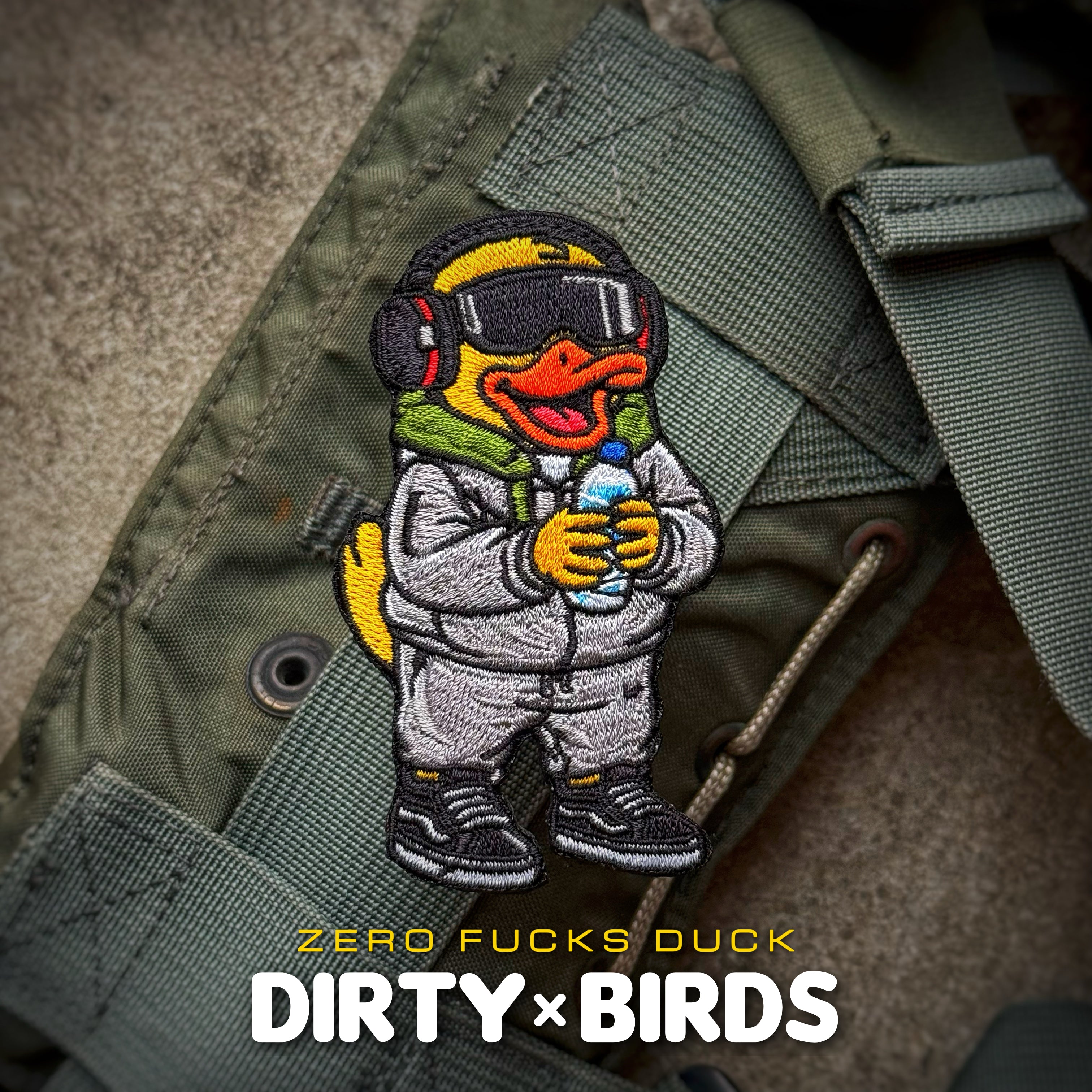 Zero Fucks Duck® x Dirty Birds “Duck-Off” Patch - Maduro
