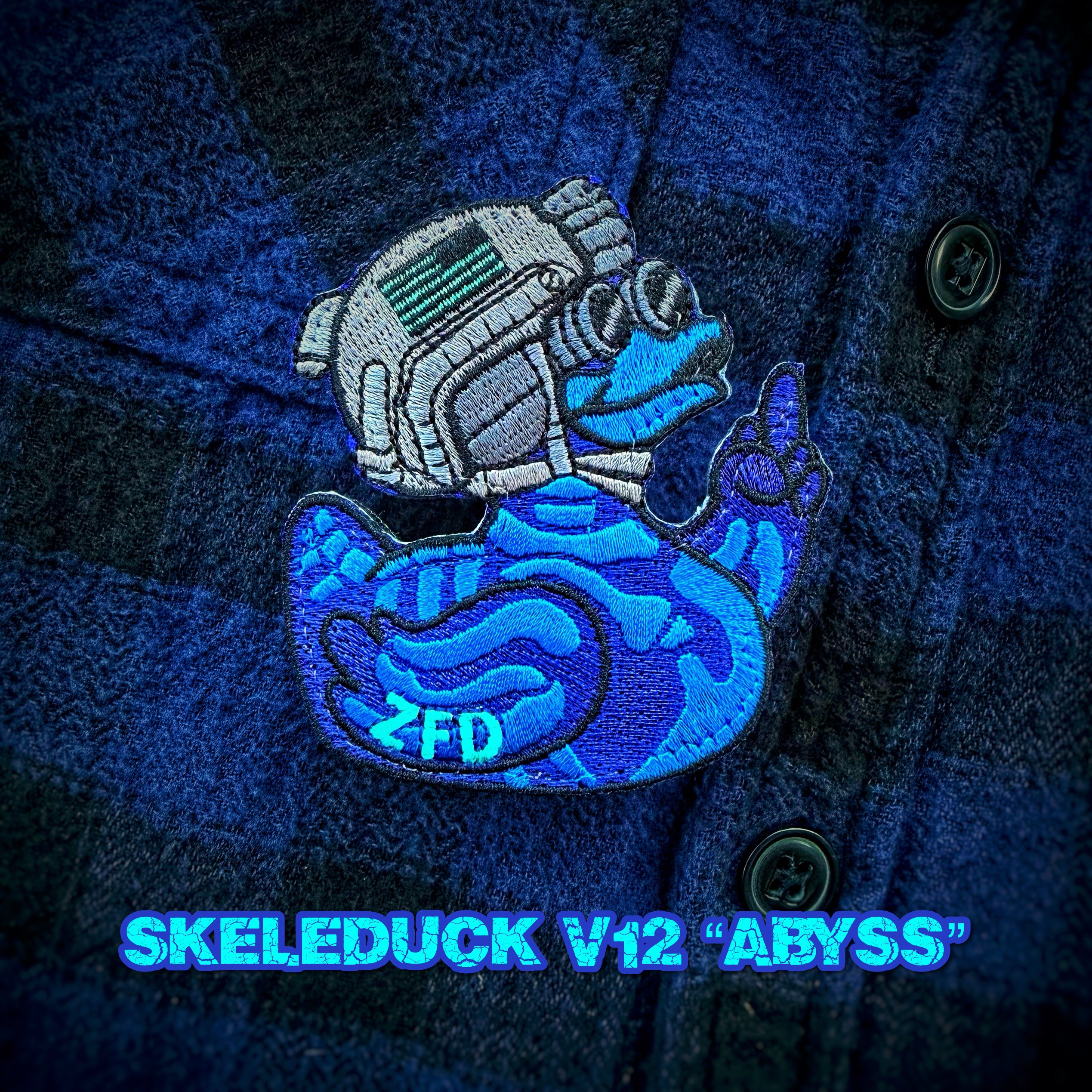 Zero Fucks Duck® Skeleduck V12 Duck Patch - ABYSS