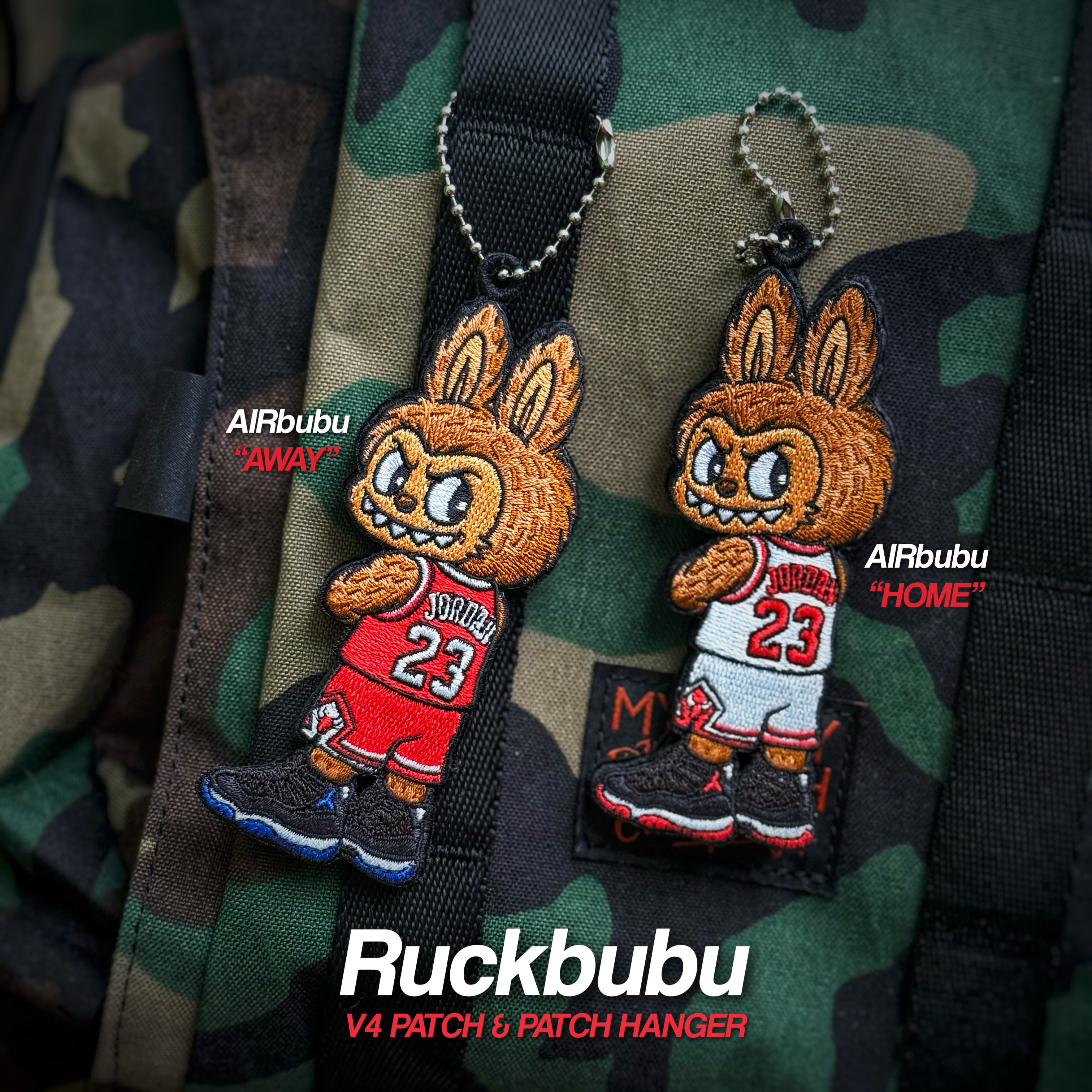 Dangerous Goods® Ruckbubu Patch & Pack Hanger - V4 AIRbubu “HOME” & “AWAY”