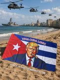 President Trump VIVA CUBA LIBRE Flag - 3 feet x 5 feet