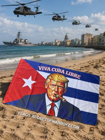 President Trump VIVA CUBA LIBRE Flag - 3 feet x 5 feet
