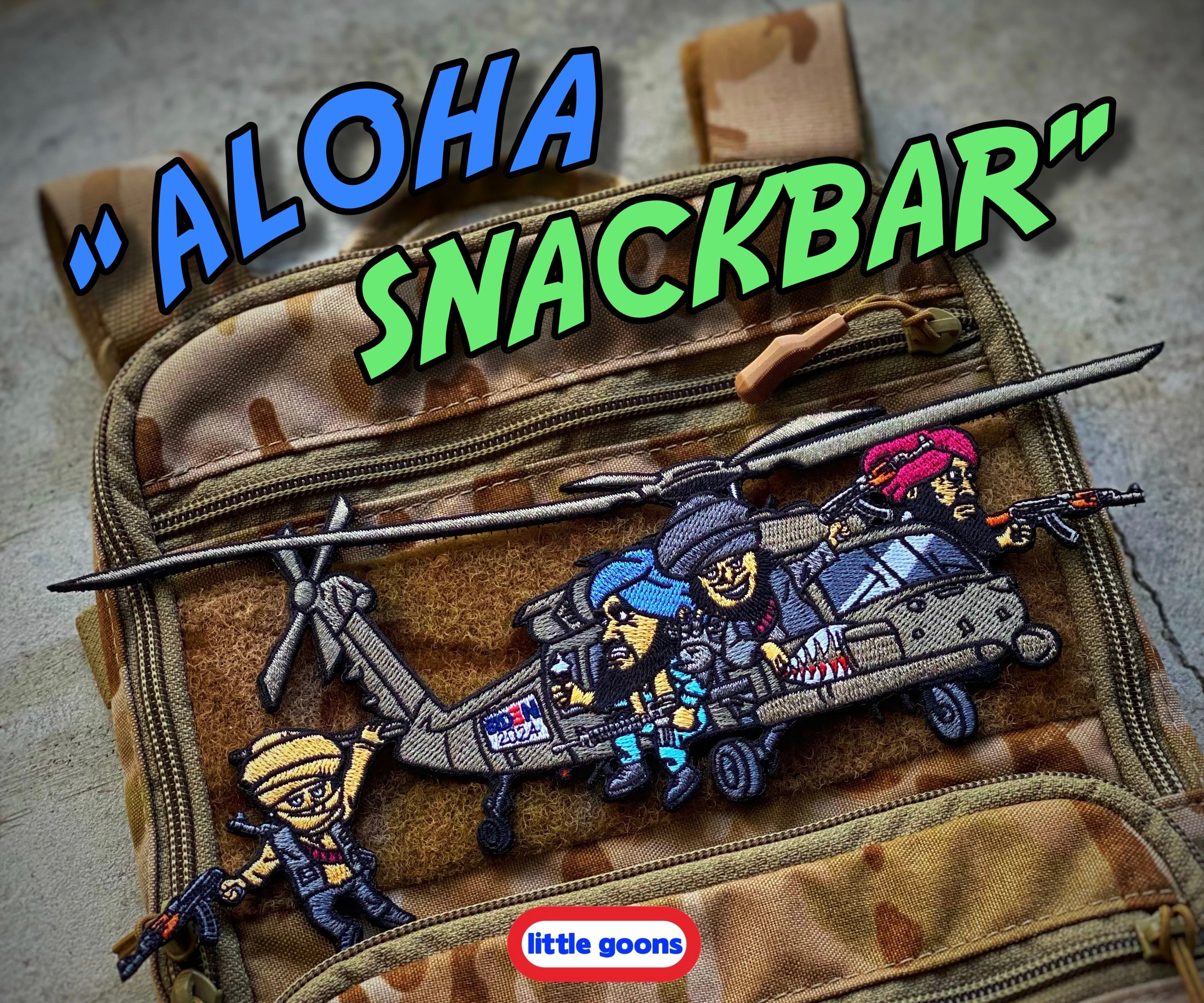 Little Goons™️ Aloha Snackbar Blackhawk Helicopter Patch