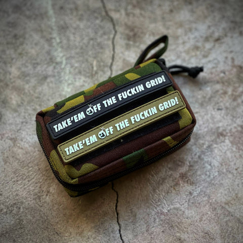 Dangerous Goods® “Take’em Off The F*ckin Grid” PVC Morale Patch - 2 Color Options