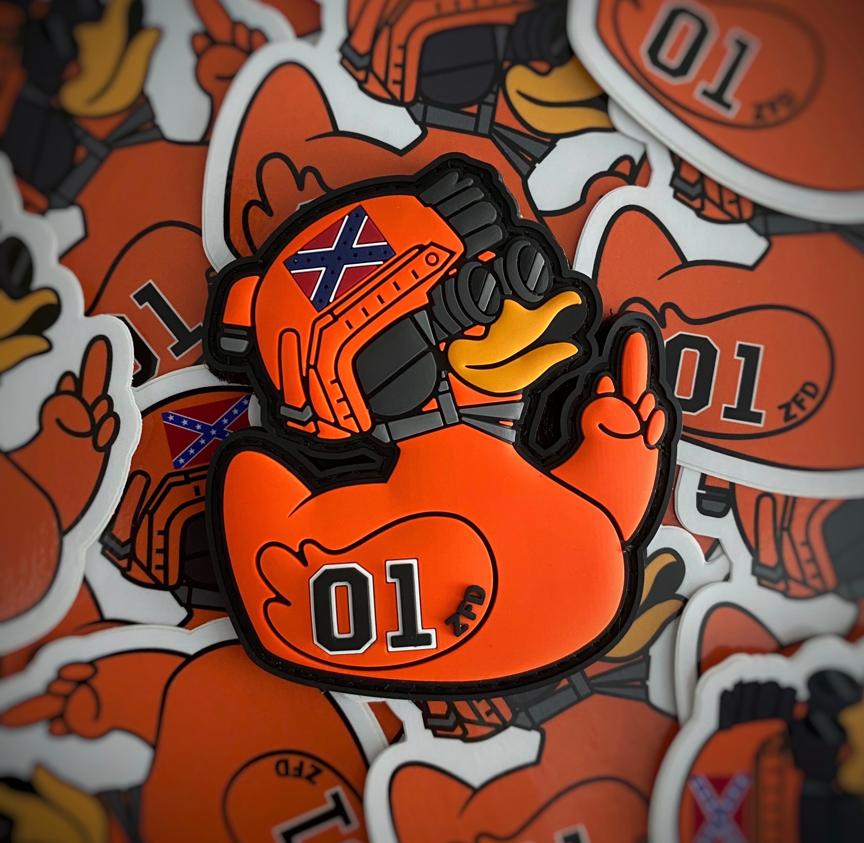 Zero Fucks Duck™ Duke Boys General Lee ZFD PVC Morale Patch
