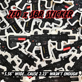 ZFD® X Dangerous Goods® 5.56” SBR Sticker - Black