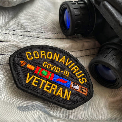 Dangerous Goods® Coronavirus Veteran Morale Patch - Black