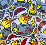 Zero Fucks Duck 'DUCK HARD: A ZFD Christmas Story' Stickers