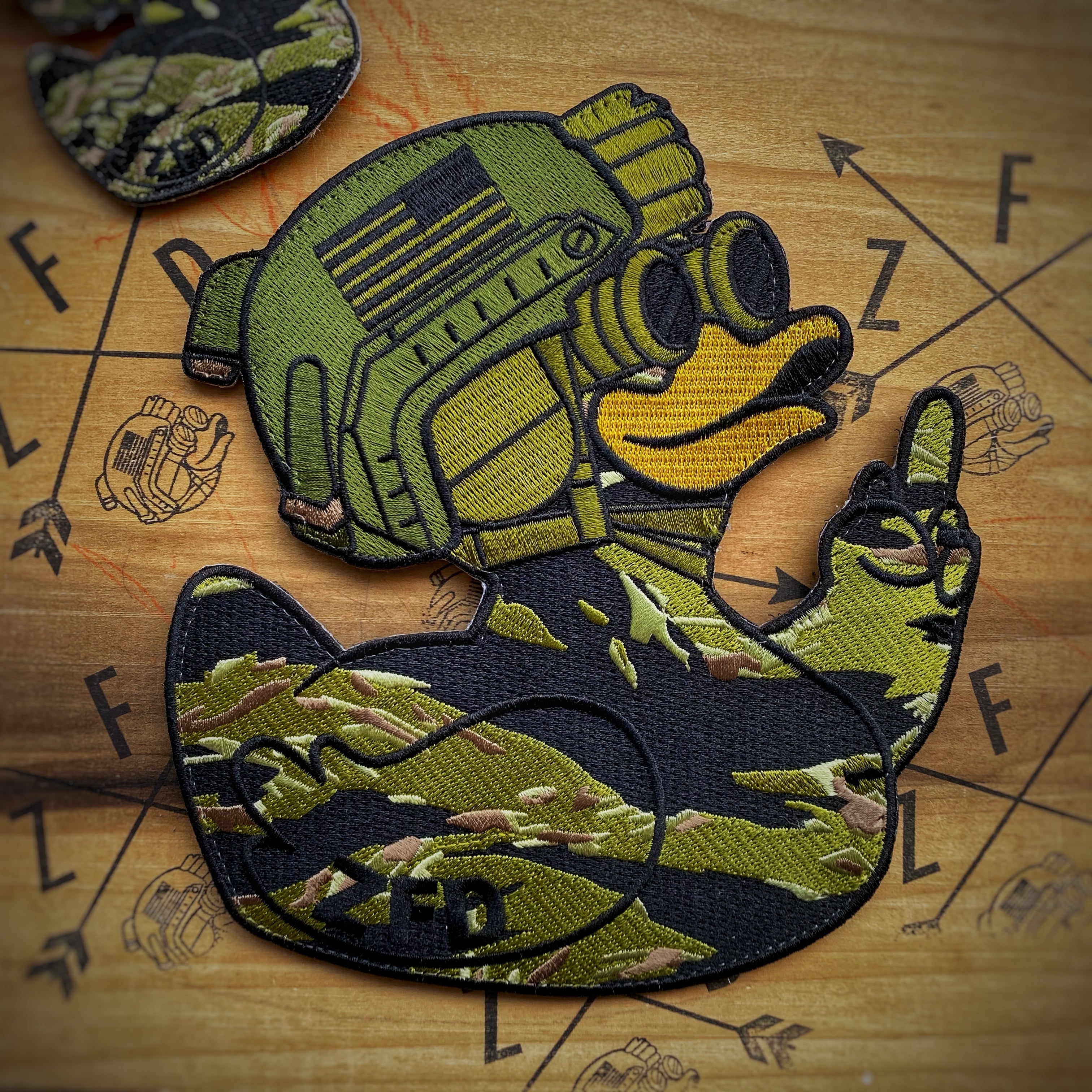 ZFD 7” Mega Duck Patch - Classified Tiger Camo