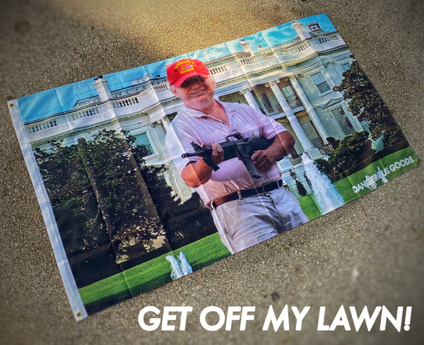 Donald Trump Pink Polo Get Off My Lawn White House 3” x 5” Flag