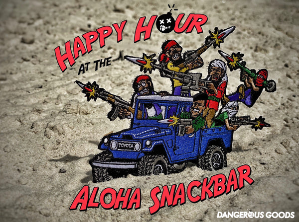 Dangerous Goods®️ x Steve Nazar ‘Happy Hour at the Aloha Snackbar’ Yota Technical FJ War Wagon Patch