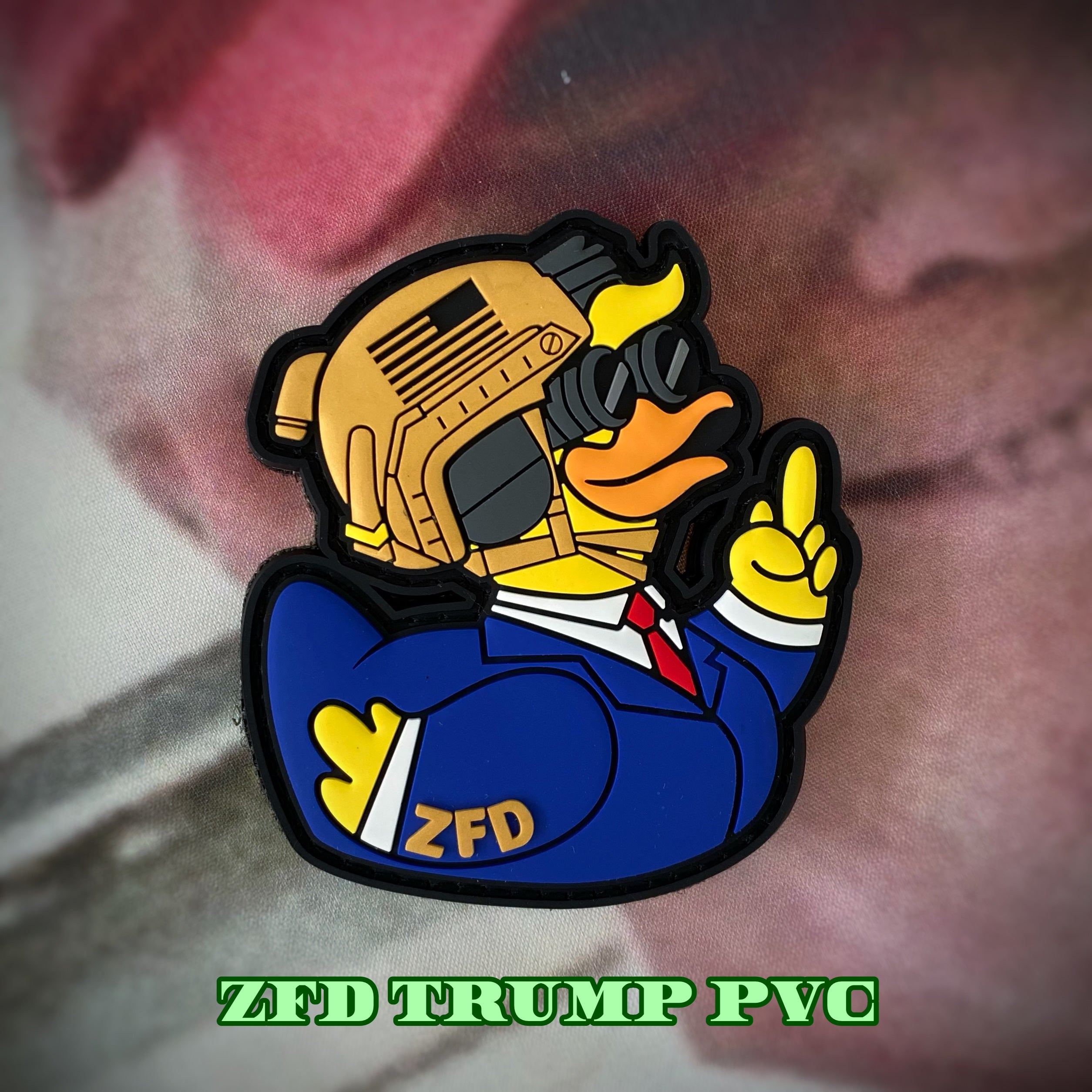 ZERO FUCKS DUCK ZFD PVC MORALE PATCH - TRUMP