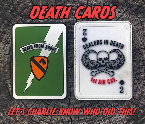 KILGORE 1st AIR CAV DEATH FROM ABOVE "DEATH CARDS" MORALE PATCH SET