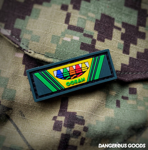 Dangerous Goods® USMC Oorah Crayon PVC Military Ribbon Morale Patch